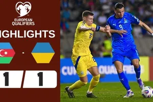 Azerbaijan vs Ukraine 1-1: Heorhiy Sudakov đệm bóng cận thành mở bàn, Emin Mahmudov chia điểm nhờ chấm penalty
