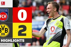 Heidenheim vs Borussia Dortmund 0-2: Zivzivadze sớm nhận thẻ đỏ, Dortmund hơn người, Guirassy, Beier lần lượt lập công, bám đuổi ngôi đầu Bundesliga của Bayern