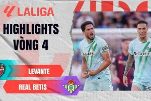 Levante vs Real Betis 2-2: Ivan Romero sớm mở bàn, Etta Eyong nhân đôi tỷ số sau 10 phút, Cucho Hernandez, Pablo Fornals kịp tỏa sáng cứu thua