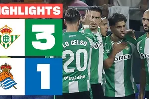 Real Betis vs Real Sociedad 3-1: Cucho mở bàn, Brais Mendez lập tức gỡ hòa, Remiro bất ngờ phản lưới nhà, Fornals ấn định 3 điểm may rủi