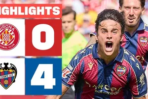 Girona vs Levante 0-4: Axel Witsel, Vitor Reis nhận thẻ đỏ, cơ hội cho Etta Eyong, Carlos Alvarez, Ivan Romero, Goduine Koyalipou gieo sầu 4 bàn thắng