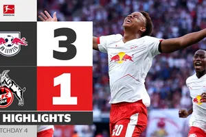 RB Leipzig vs Cologne 3-1: Assan Ouedraogo mở bàn, Jan Thielmann gỡ hòa, Romulo Cardoso, David Raum ghi 2 bàn chớp nhoáng, Leipzig bám đuổi Bayern