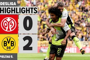 Mainz vs Borussia Dortmund 0-2: Brandt cú đúp kiến tạo giúp Svensson, Adeyemi lần lượt tỏa sáng, Dortmund bám đuổi Bayern trên bảng xếp hạng Bundesliga