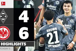 M'gladbach vs Frankfurt 4-6: Khó tin 10 bàn thắng, Robin Koch, Knauff, Burkardt, Chaibi, Can Uzun chốt hạ 6 bàn, Castrop, Tabakovic, Engelhardt, Leon Ranos ngược dòng bất thành