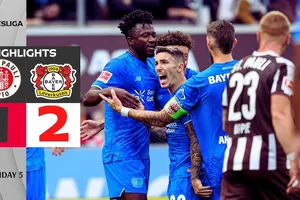 St Pauli vs Leverkusen 1-2: Tapsoba dễ dàng mở bàn, Wahl dứt điểm đẹp mắt gỡ hòa, Grimaldo kiến tạo, Ernest Poku chốt hạ 3 điểm gọn gàng