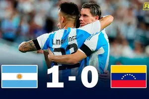 Giao hữu, Argentina vs Venezuela 1-0: Messi dự khán ủng hộ tinh thần, Lautaro Martinez chuyền ngang, Lo Celso sút tung lưới ghi bàn duy nhất