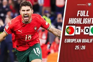 Bồ Đào Nha vs Ireland 1-0: Ronaldo bất ngờ đá hỏng penalty, Trincao tạt bóng kiến tạo, Neves đánh đầu ghi bàn phút 90+1