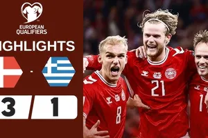Đan Mạch vs Hy Lạp 3-1: Lần lượt Hojlund, Andersen, Damsgaard sớm chốt hạ cục diện sau 41 phút, Tzolis ghi bàn danh dự