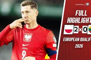 Lithuania vs Ba Lan 0-2: Szymasski ghi siêu phẩm từ pha phạt góc, cựu binh đánh đầu Robert Lewandowski ấn định chiến thắng 