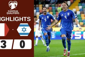 Italia vs Israel 3-0: Retegui tỏa sáng cú đúp nhờ penalty, Donnarumma cứu thua, Manor Solomon bỏ lỡ cơ hội, Mancini góp công chiến thắng phút bù giờ
