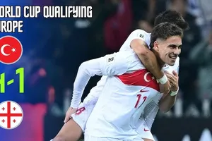 Thổ Nhĩ Kỳ vs Georgia 4-1: Dàn sao trổ tài, Kenan Yildiz mở bàn, Merih Demiral ghi cú đúp, Yunus Akgun góp công chiến thắng 4 bàn, Kochorashvili ghi bàn danh dự