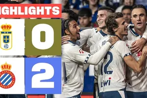 Real Oviedo vs Espanyol 0-2: Bùng nổ 20 phút cuối hiệp 2, Kike Garcia khai bàn phút 70, Pere Milla đệm bóng cận thành ấn định chiến thắng 