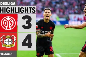 Mainz vs Leverkusen 3-4: Mãn nhãn 7 bàn, Grimaldo ghi cú đúp nhờ penalty, Kofane, Terrier tỏa sáng, Lee Jae Sung, Amiri, Sieb ngược dòng bất thành