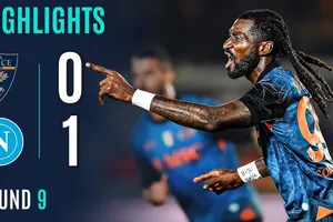 Lecce vs Napoli 0-1: Francesco Camarda hỏng penalty, David Neres kiến tạo, Frank Anguissa đánh đầu, HLV Antonio Conte kịp củng cố ngôi đầu Serie A