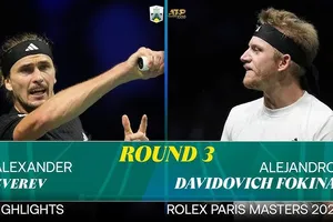 Alexander Zverev vs A. Davidovich Fokina 6-2, 6-4: Nhanh chóng hạ Fokina, Zverev bước tiếp tứ kết Paris Masters gặp Daniil Medvedev