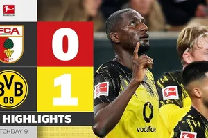 Augsburg vs Borussia Dortmund 0-1: Sai lầm hàng thủ, Guirassy chớp ngay thời cơ sút xa ghi bàn duy nhất, Dortmund tạm xếp nhì BXH Bundesliga 
