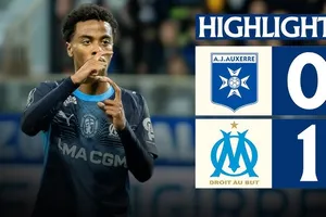 Auxerre vs Marseille 0-1: Angel Gomes ghi bàn duy nhất, kịch tính 2 tấm thẻ đỏ của Ulisses Garcia, Sinaly Diomande, Marseille xếp dưới PSG trên bảng xếp hạng Ligue 1