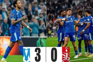 Marseille vs Brest 3-0: Angel Gomes mở tỷ số, Mason Greenwood ghi bàn trên chấm penalty, Aubameyang chốt hạ, Marseille vượt mặt Lens dẫn đầu Ligue 1