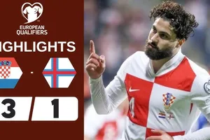 Croatia vs Đảo Faroe 3-1: Turi sớm dệt mộng nhưng Gvardiol gỡ hòa, Musa, Vlasic lần lượt tỏa sáng giành chiến thắng ngược dòng, củng cố ngôi đầu bảng