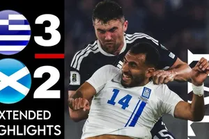 Hy Lạp vs Scotland 3-2: Anastasios Bakasetas, Konstantinos Karetsas, Christos Tzolis áp đảo tỷ số, Ben Doak, Ryan Christie ngược dòng bất thành, Anastasios Bakasetas nhận thẻ đỏ