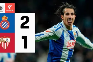 Espanyol vs Sevilla 2-1: Dolan kiến tạo, Milla mở bàn, Fernandez Jaen nhân đôi tỷ số, Marcao ghi bàn danh dự, Espanyol vào tốp 6 La Liga