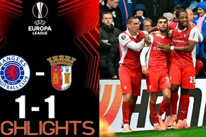 Glasgow Rangers vs Braga 1-1: James Tavernier khai bàn trên chấm penalty, Gabri Martinez gỡ hòa, Rodrigo Zalazar, Mohamed Diomande lần lượt nhận thẻ đỏ