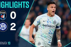Pisa vs Inter Milan 0-2: Pio Esposito, Nicolo Barella lần lượt kiến tạo giúp Lautaro Martinez tỏa sáng cú đúp đẹp mắt, Inter thua AC Milan, Napoli đúng 1 điểm 