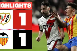 Rayo Vallecano vs Valencia 1-1: Gerard Gumbau tạt cánh đỉnh cao, Nobel Mendy đánh đầu mở bàn đẹp mắt, Diego Lopez chớp thời cơ chia điểm