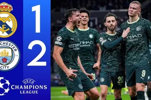 Real Madrid vs Man City 1-2: Bellingham kiến tạo, Rodrygo mở tỷ số, Nico O'Reilly gỡ hòa, Haaland chốt hạ Real trên chấm penalty