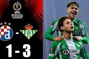 Dinamo Zagreb vs Real Betis 1-3: Dominguez phản lưới nhà, Riquelme, Antony chốt hạ cục diện sau 38 phút, Galesic ghi bàn danh dự 