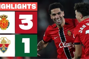 Mallorca vs Elche 3-1: Manu Morlanes sớm ghi bàn, Pablo Maffeo phản lưới nhà, Omar Mascarell, Vedat Muriqi ấn định chiến thắng