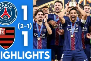 PSG vs Flamengo 1-1 (pen 2-1): Kvaratskhelia, Jorginho lập công nhưng Matvey Safonov là người hùng giúp PSG vô địch Intercontinental Cup