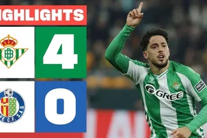 Real Betis vs Getafe 4-0: Ruibal tỏa sáng cú đúp, Fornals, Hernandez chốt hạ chiến thắng dễ dàng, bỏ túi 3 điểm