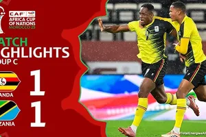Uganda vs Tanzania 1-1: Simon Msuva mở bàn nhờ penalty, Uche Ikpeazu đánh đầu gỡ hòa, Allan Okello hỏng penalty, chia điểm cay đắng