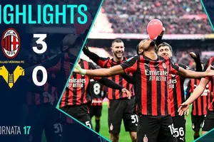 AC Milan vs Verona 3-0: Pulisic mở bàn, Nkunku ghi cú đúp nhờ penalty, Milan chỉ thua Inter 1 điểm, tạm xếp nhì Serie A