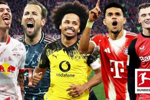 Harry Kane, Luis Diaz, Karim Adeyemi, Konrad Laimer, Florian Wirtz, Kiliann Sildillia,... dẫn đầu tốp bàn thắng đẹp nhất Bundesliga 2025