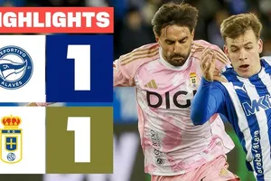 Alaves vs Real Oviedo 1-1: Federico Vinas mở bàn, Lucas Boye gỡ hòa, Federico Vinas, Carlos Protesoni lần lượt nhận thẻ đỏ, chia điểm kịch tính