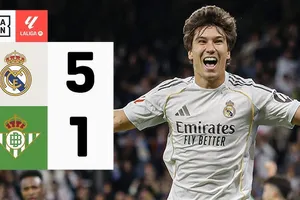 Real Madrid vs Betis 5-1: Gonzalo Garcia xuất thần cú hattrick, Asencio, Fran Garcia ấn định chiến thắng tưng bừng, Real quyết bám đuổi Barca