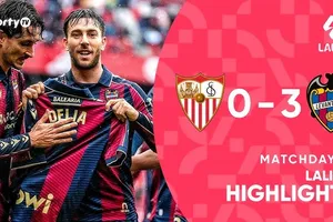 Sevilla vs Levante 0-3: Iker Losada, Carlos Espi, Carlos Alvarez bất ngờ hạ chủ nhà Sevilla, Levante đang xếp áp chót bảng xếp hạng La Liga
