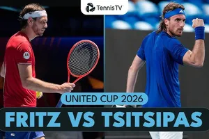 Stefanos Tsitsipas vs Taylor Fritz 6-4, 7-5: Sau 1 giờ 21 phút, Tsitsipas vượt qua Fritz ở tứ kết United Cup 2026
