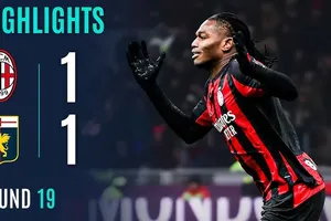 AC Milan vs Genoa 1-1: Malinovskyi kiến tạo, Colombo hạ thủ thành Maignan, Leao đánh đầu chia điểm, Milan thua Inter 3 điểm, xếp nhì Serie A