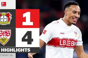 Leverkusen vs Stuttgart 1-4: Leweling xuất thần cú đúp, Mittelstadt tỏa sáng chấm penalty, Undav góp công địa chấn hạ gục Leverkusen 