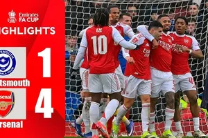 Portsmouth vs Arsenal 1-4: Bishop dệt mộng phút thứ 3, Dozzell phản lưới nhà, Martinelli xuất thần hattrick giành vé vòng 4 FA Cup