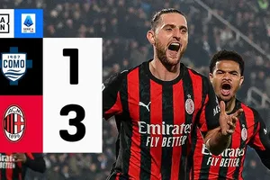 Como vs AC Milan 1-3: Kempf thắp hy vọng 3 điểm nhưng Nkunku gỡ hòa nhờ penalty, Rabiot xuất thần cú đúp, Inter hơn Milan đúng 3 điểm