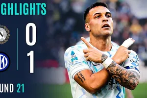 Udinese vs Inter Milan 0-1: Pio Esposito đánh gót, Lautaro Martinez chớp thời cơ ghi bàn duy nhất, Inter củng cố ngôi đầu Serie A