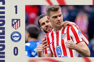 Atletico Madrid vs Alaves 1-0: Pablo Barrios kiến tạo đẹp mắt, Alexander Sorloth đánh đầu ghi siêu phẩm, HLV Simeone bỏ túi 3 điểm