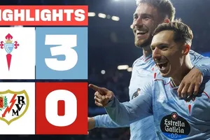 Celta Vigo vs Rayo Vallecano 3-0: Sergio Carreira mở bàn, Bryan Zaragoza ghi bàn nhờ chấm penalty, Javi Rueda chốt hạ chiến thắng