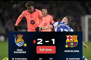Sociedad vs Barcelona 2-1: Oyarzabal mở bàn, Yamal kiến tạo, Rashford gỡ hòa, Guedes lập tức tỏa sáng, Soler thẻ đỏ, Barca bại trận
