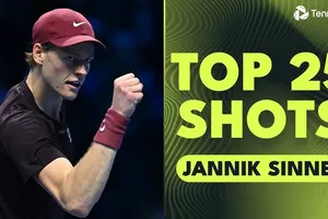 25 pha ăn điểm đẹp mắt của Jannik Sinner ở mùa giải 2025