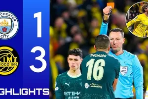 Bodo/Glimt vs Man City 3-1: Kasper Hogh ghi cú đúp chớp nhoáng, Jens Hauge tỏa sáng, Cherki lập công, Rodri nhận thẻ đỏ, Haaland ngậm ngùi